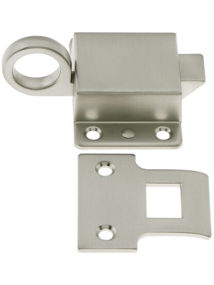 Solid Brass Transom Window Latch Satin Nickel.
